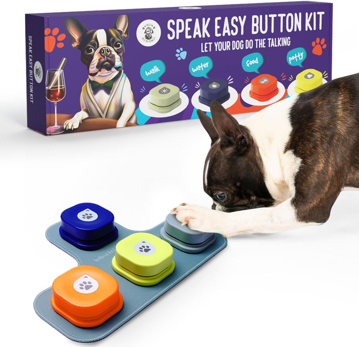 Dog Communication Buttons with Mat
